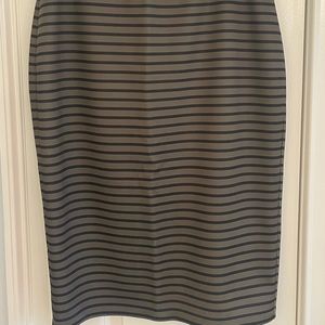 Olive Green and Black Stripe APT 9 Pencil skirt
